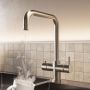 ONLY OPENED - Nickel 3 in 1 Square Spout Boiling Water Tap- Pronto Vesta