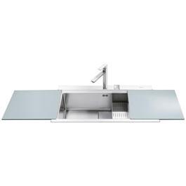 Smeg VR78S Quadra ULP Single Bowl Sink with Colander and Chopping Boards image 1