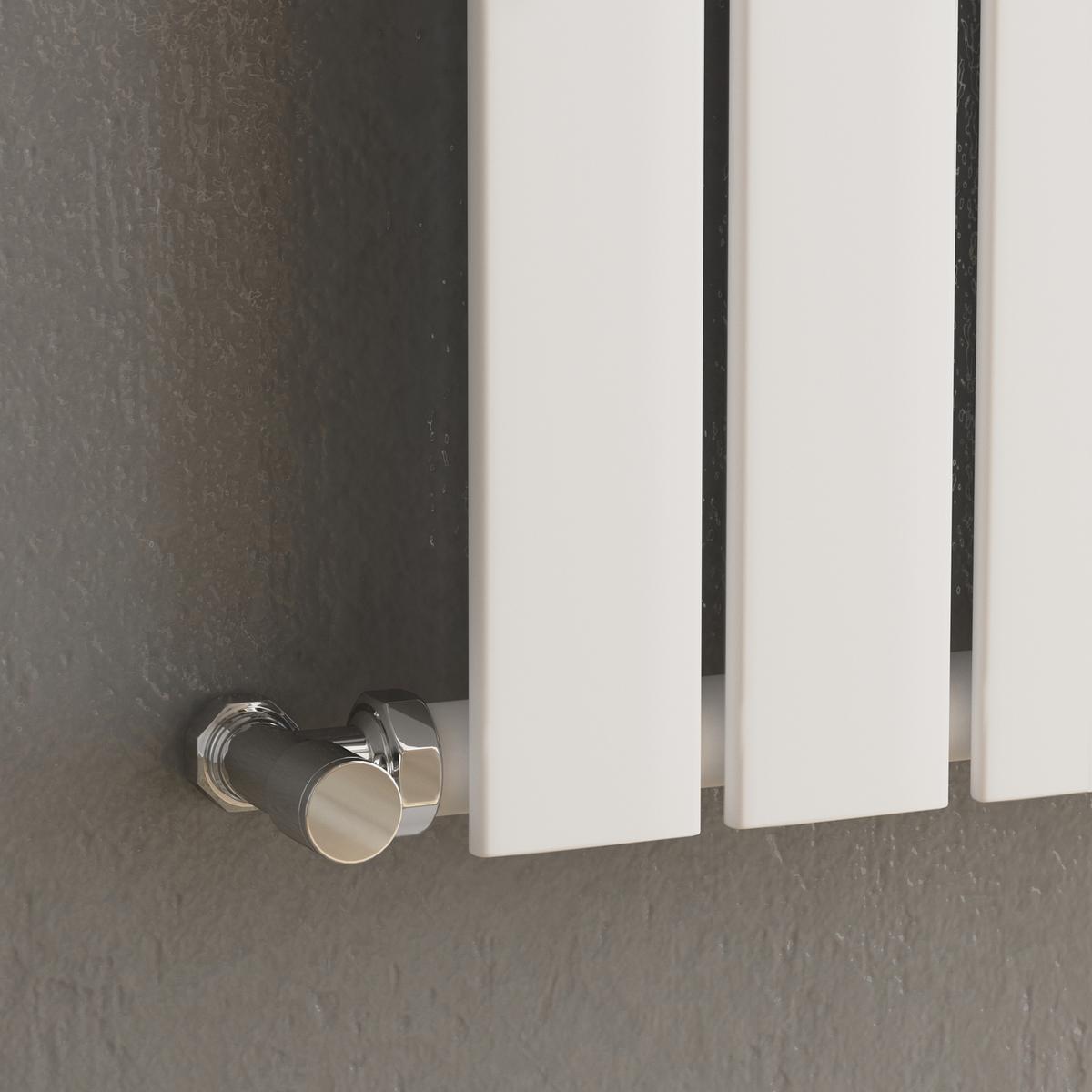 GRADE A2 - Riace White Vertical Flat Designer Radiator 1600x680mm Single Panel 4071 BTU