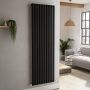 Sorrento Midnight Black Vertical Oval Designer Radiator 1800x590mm Single Panel 4216 BTU image 5