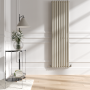Sorrento Linen Vertical Oval Designer Radiator 1800x472mm Single Panel 3373 BTU image 2