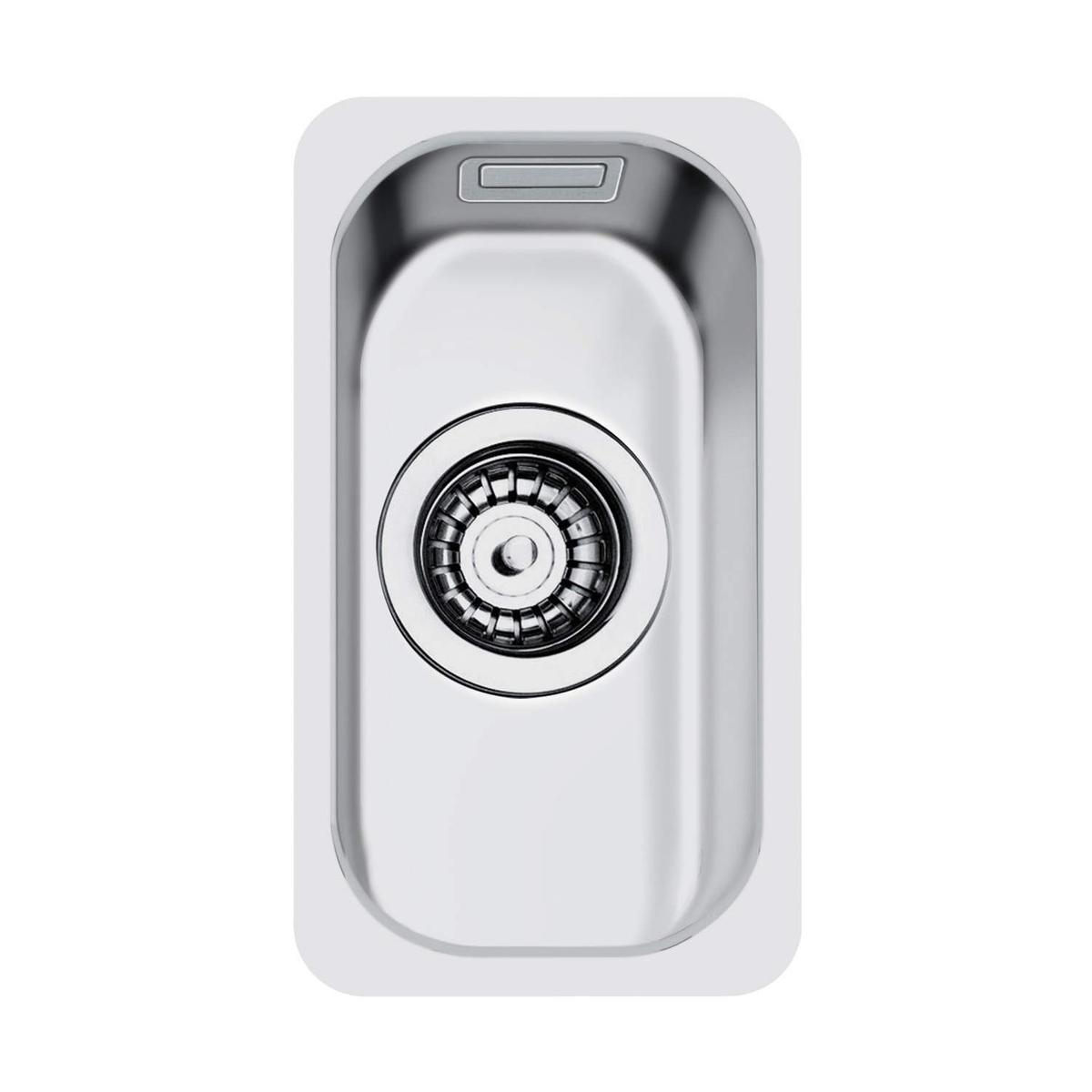 Smeg VSTR16 Mira 16cm Stainless Steel Undermounted Half Bowl image 1
