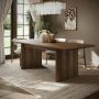 Walnut Finish Extendable 6-8 Seater Dining Table - Wave image 1
