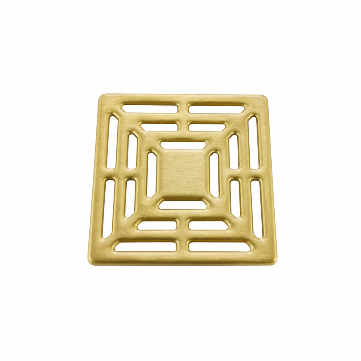 Brushed Brass Grate Waste Cover 115x115mm -Lagoon image 1