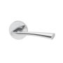 Internal Silver Polished Chrome Bathroom Lever Door Handle with Lock, Latch and Hinges Pack - 65mm Latch - Weser - XL Joinery image 1