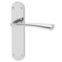 Internal Silver Polished Chrome Bathroom Lever Door Handle with Lock, Latch and Hinges Pack - 75mm Latch - Weser - XL Joinery image 1