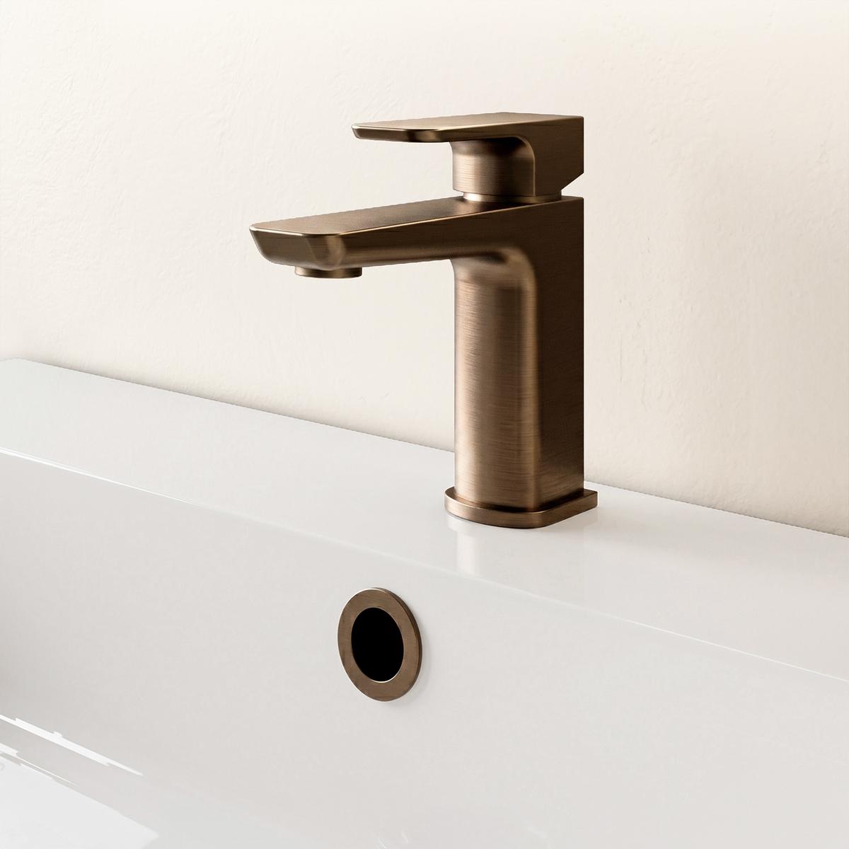 Brushed Bronze Mono Basin Mixer Tap - Zana image 1