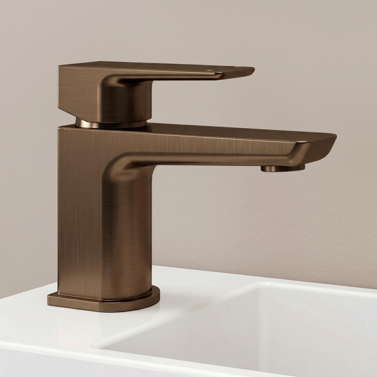 Brushed Bronze Cloakroom Mono Basin Mixer Tap - Zana image 1