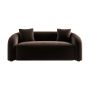 Zuri 3 Seater Brown Velvet Sofa  image 1