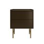 Khaki Green 2 Drawer Modern Bedside Table ? Zane  image 1