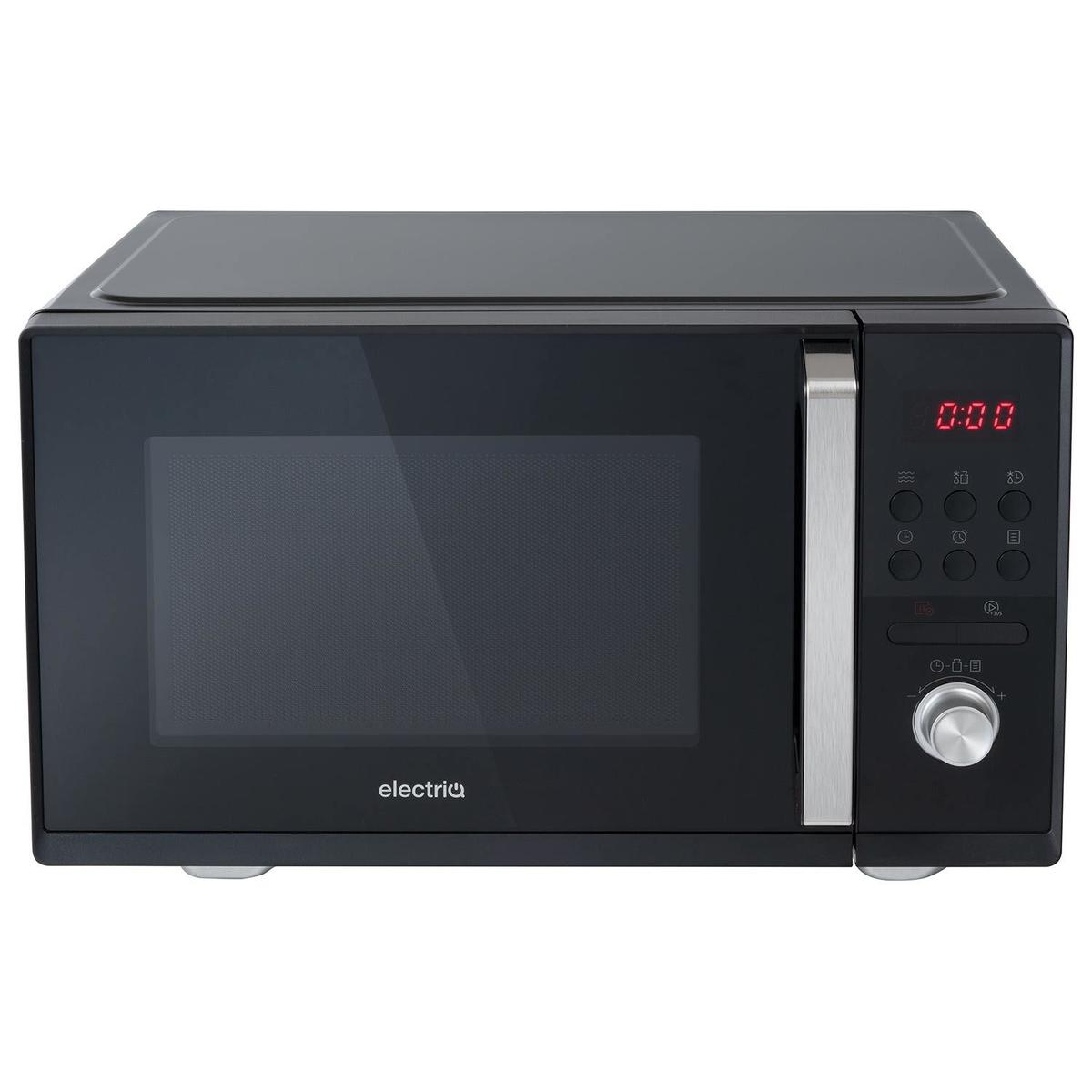 Refurbished electriQ eiQ26FBMW Freestanding 26L 900W Digital Flatbed Microwave Black