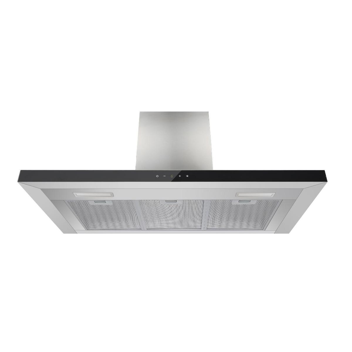 electriQ 90cm Slimline Chimney Cooker Hood - Stainless Steel image 1