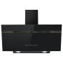 Refurbished electriQ eiQAN90BSSHEv2 90cm Super Silent Angled Cooker Hood Black