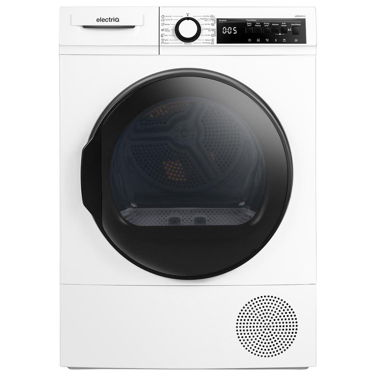 Refurbished electriQ 12kg Heat Pump Tumble Dryer - White image 1