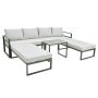 4 Seater Modular Stack Away Garden Sofa Set in Green with Waterproof Cover image 1
