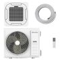 GRADE A2 - electriQ iQool-SRC48HP 48000 BTU Smart A++ Single Split Ceiling Cassette Air Conditioner with Heat Pump - 5m Pipe Kit Included 3 Phase