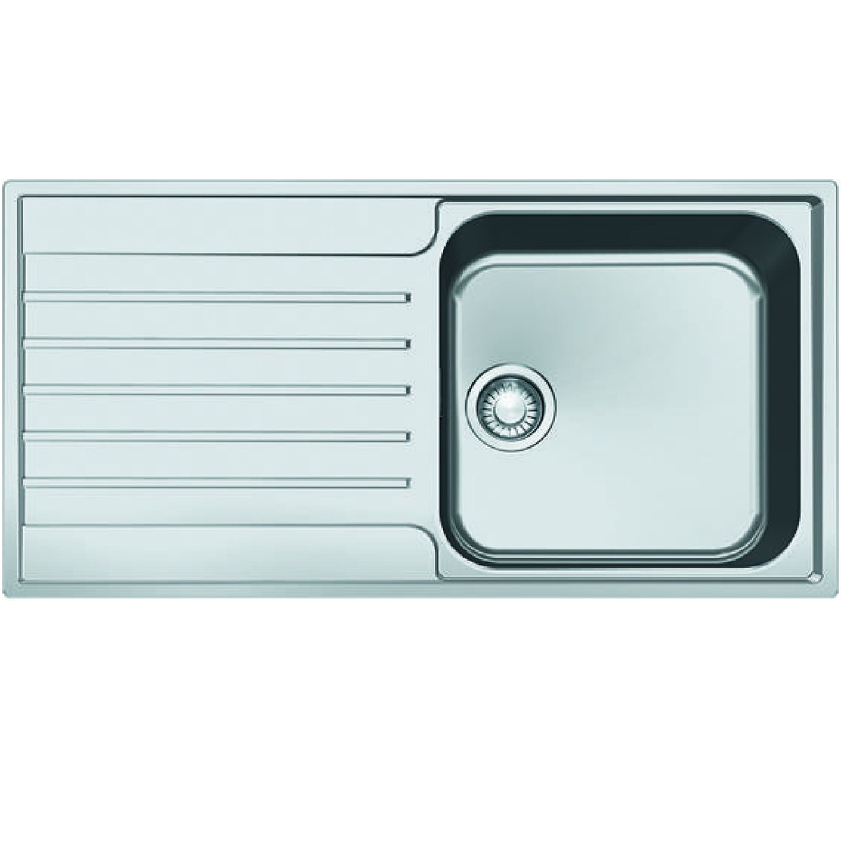 Franke Argos 611-100 Single Bowl Inset Chrome Stainless Steel Kitchen Sink