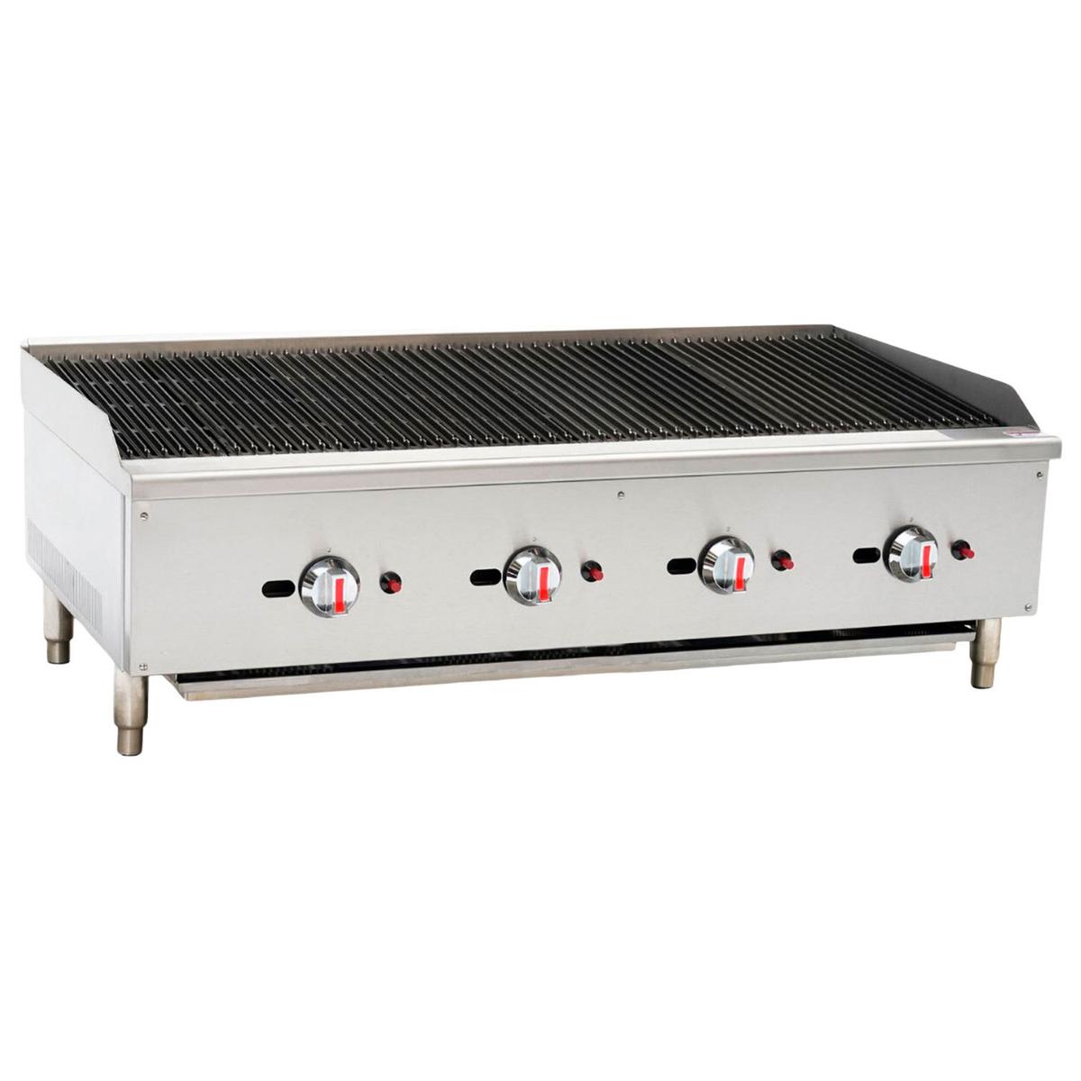 Hamoki ECB-48SX 4 Burner Countertop Gas Chargrill - 1200mm Wide, Natural Gas