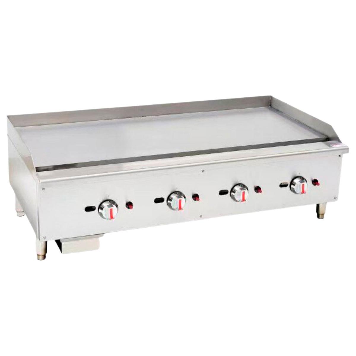 Hamoki 4 Burner Countertop Gas Griddle - 1200mm Wide, Nat Gas/LPG