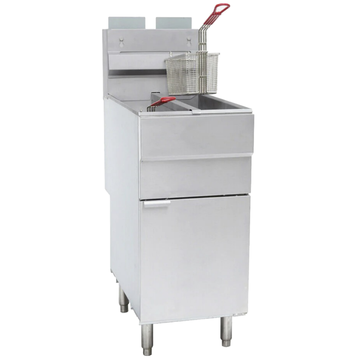 Hamoki GF-120T 4 Burner Twin Tank Freestanding LPG Fryer - 26 Ltr, 2 Baskets