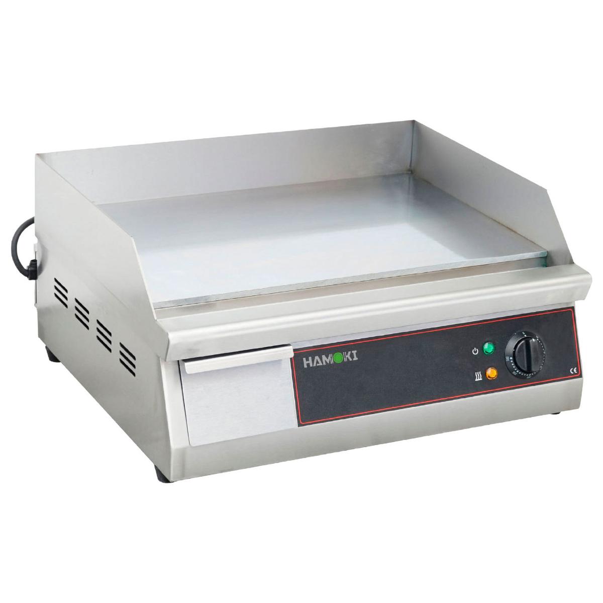 Hamoki Electric Griddle - 550mm Wide, Smooth Chrome, Plug In