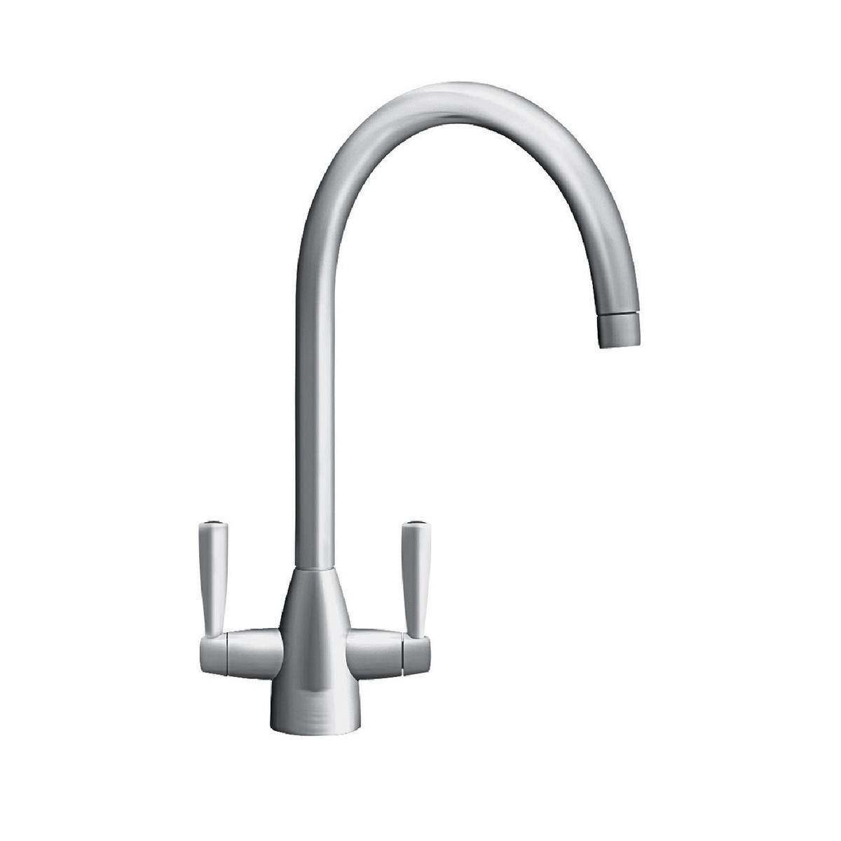 ALMOST PERFECT - Franke Eiger Dual Lever Monobloc  Kitchen Mixer Tap - Steel