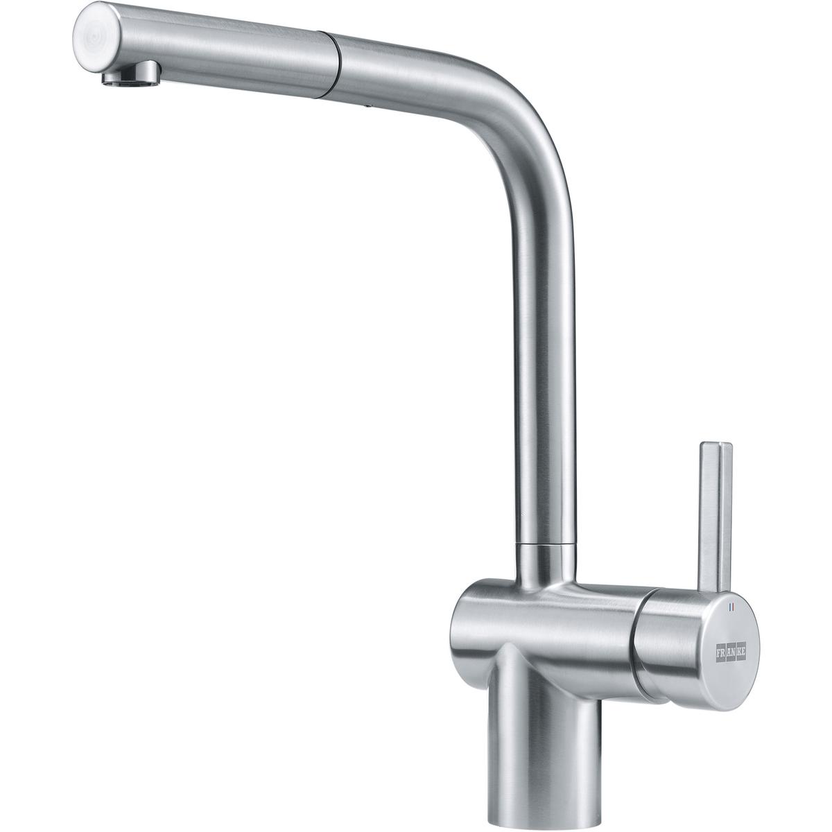 Franke Atlas Neo Single Lever Pull Out Monobloc Kitchen Mixer Tap - Steel
