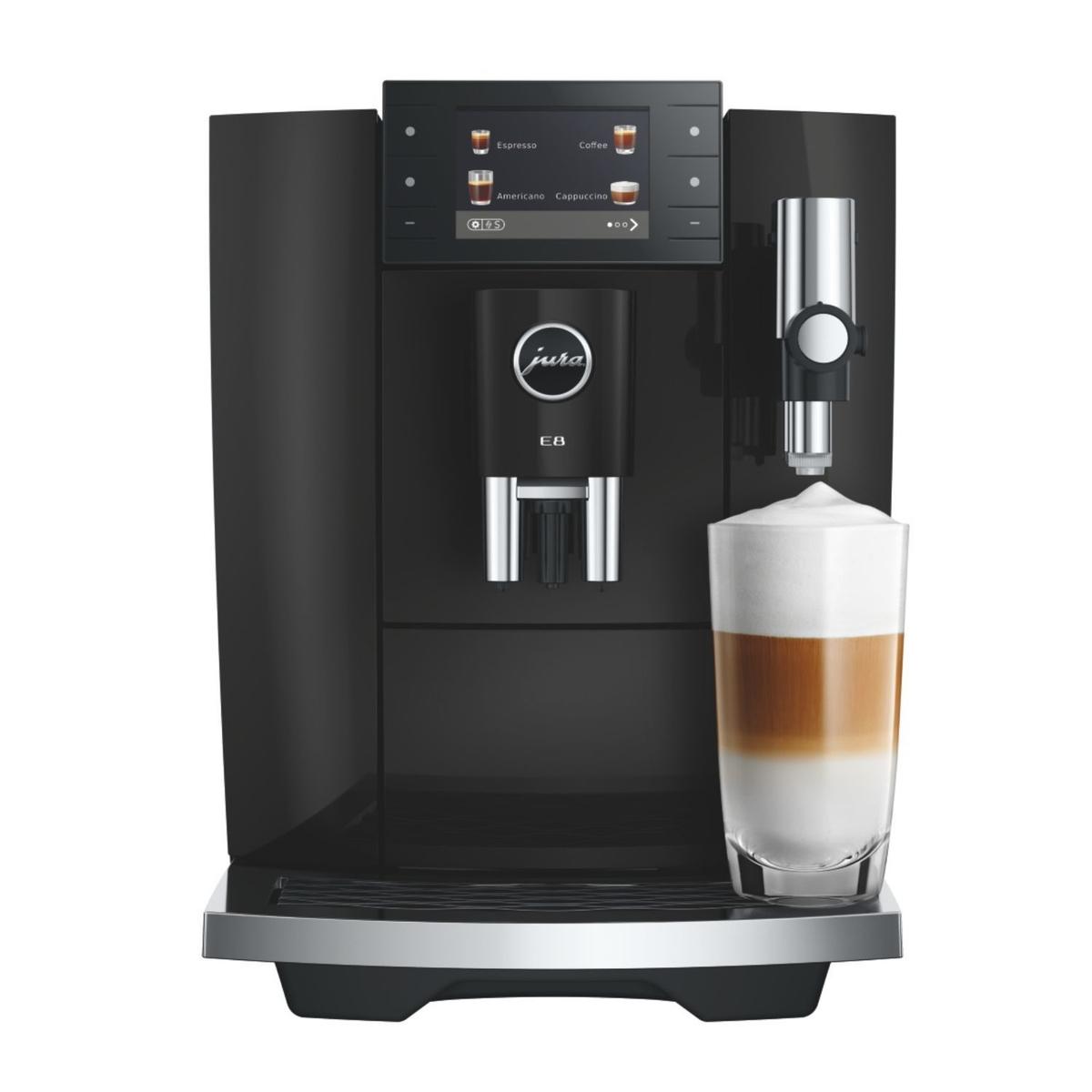 Jura E8 Bean-to-Cup Coffee Machine 15842- Piano Black