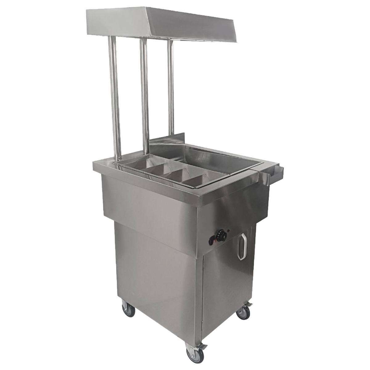 Hamoki Freestanding Chip Scuttle with Heated Gantry - Storage Cupboard, Plug In