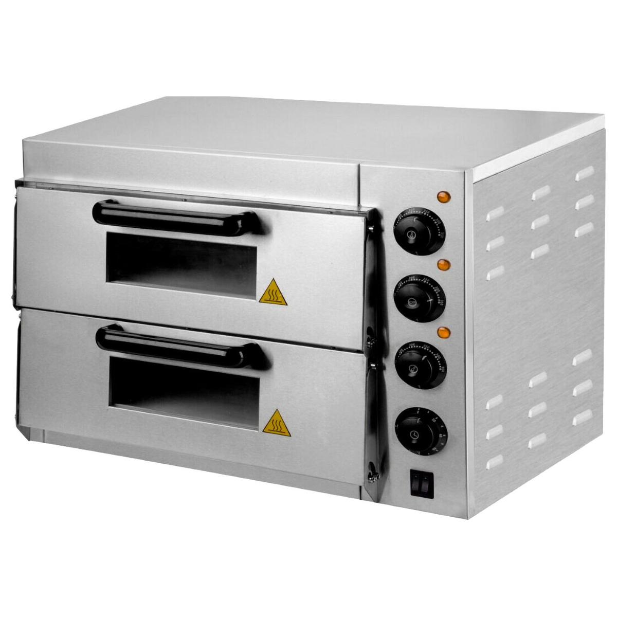 Hamoki EP 2+2 Double Deck Pizza Oven - 2 x 20" Pizzas, Plug In