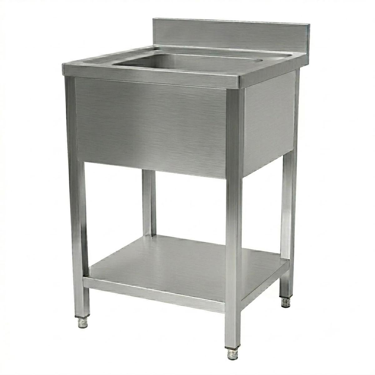 Hamoki Stainless Steel Single Bowl Sink - Centre Bowl, 800mm Wide, 700mm Deep