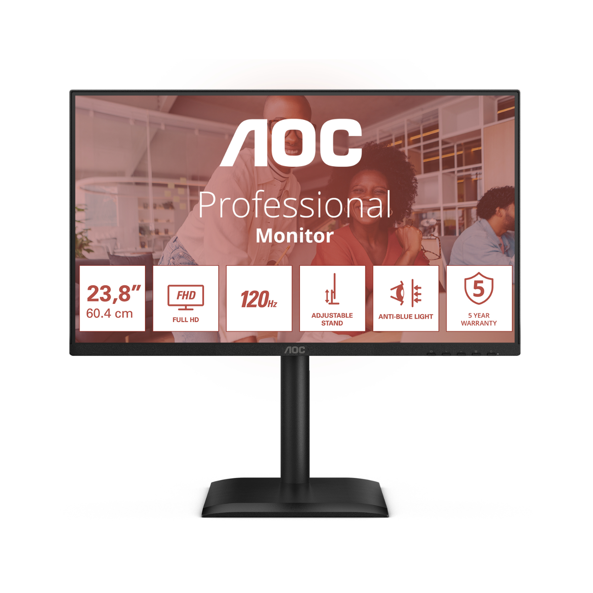 AOC E4 24E4CV 24" IPS Full HD 120Hz USB-C RJ45 Monitor