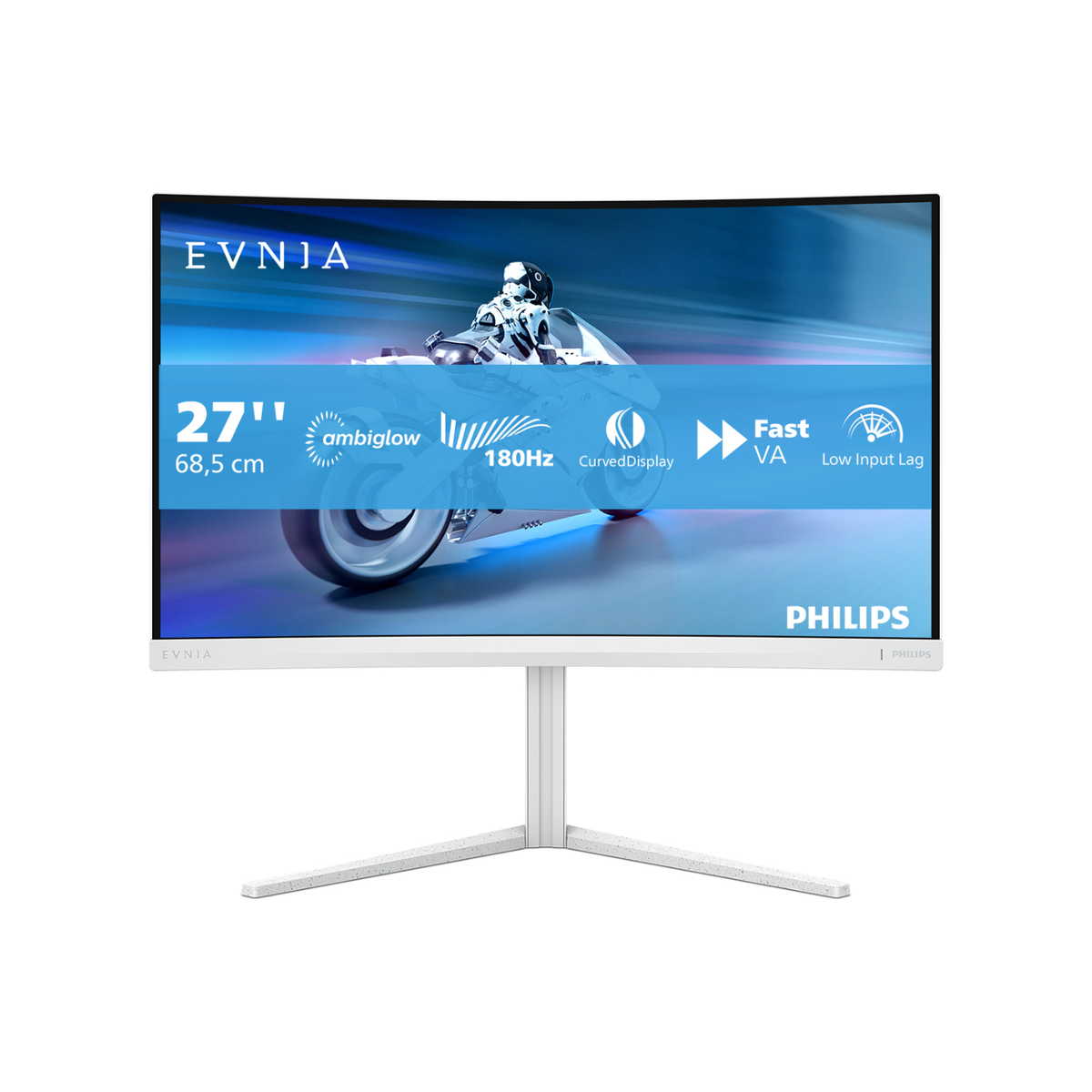 Philips Evnia 5000 27M2C5201L 27" VA Full HD 180Hz 1ms White Curved Gaming Monitor