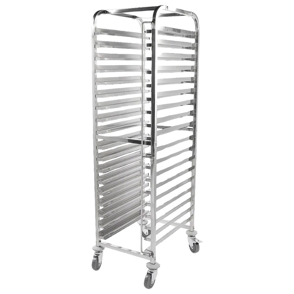 Hamoki Stainless Steel 18 Tier Clearing Trolley - GN 1/1 & 400 x 600mm Trays
