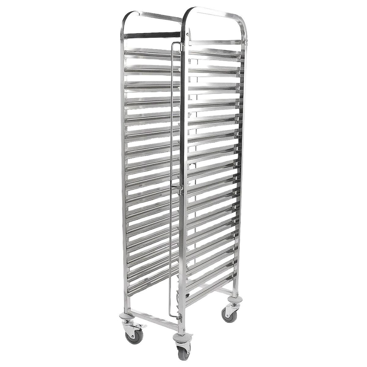 Hamoki Stainless Steel 16 Tier Clearing Racking Trolley - For 1/1 GN Pans