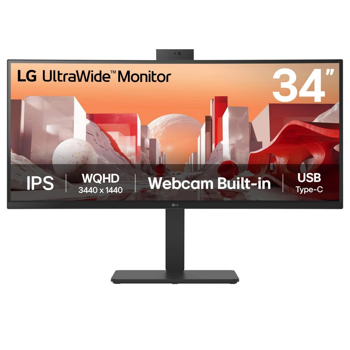 LG 34BA85QE 34" IPS QHD USB-C Webcam UltraWide Curved Monitor