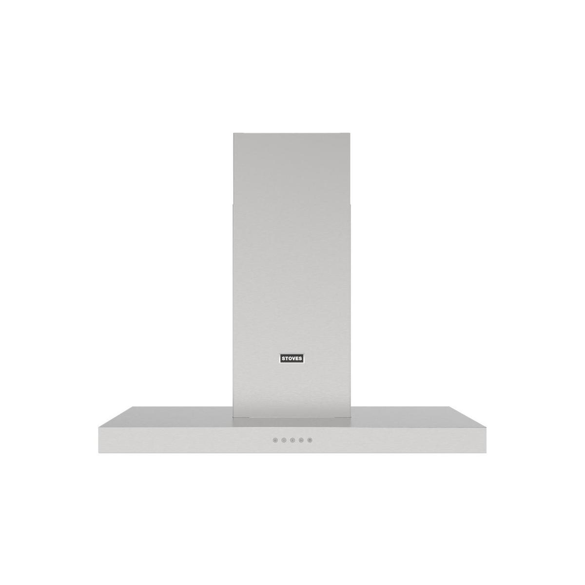 GRADE A1 - Stoves Sterling 90T 90cm Chimney Cooker Hood - Stainless Steel