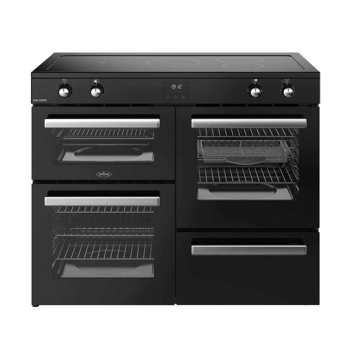 Refurbished Belling Cookcentre 110cm Electric Induction Range Cooker - Black