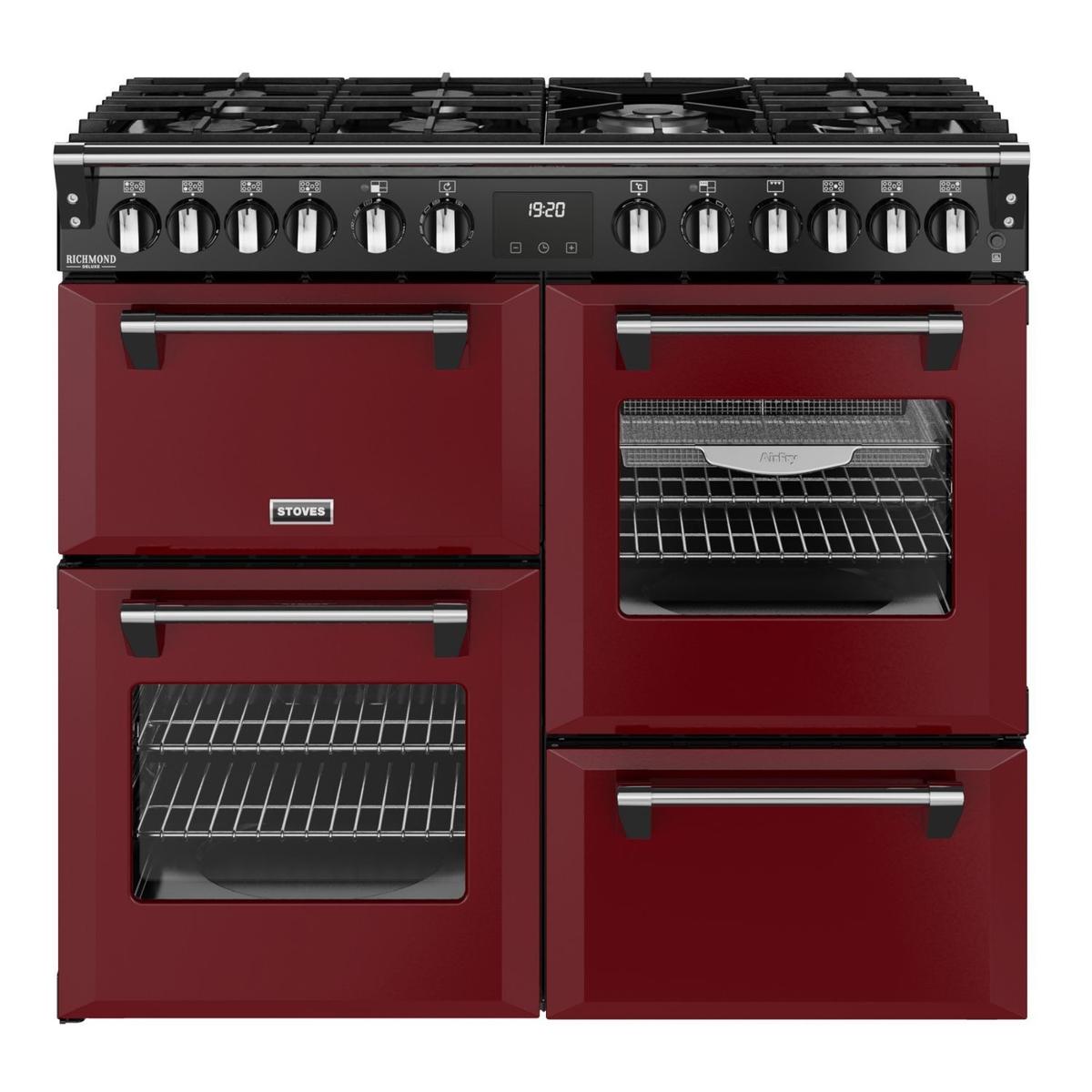 Stoves Richmond DX 100cm Dual Fuel Range Cooker - Red