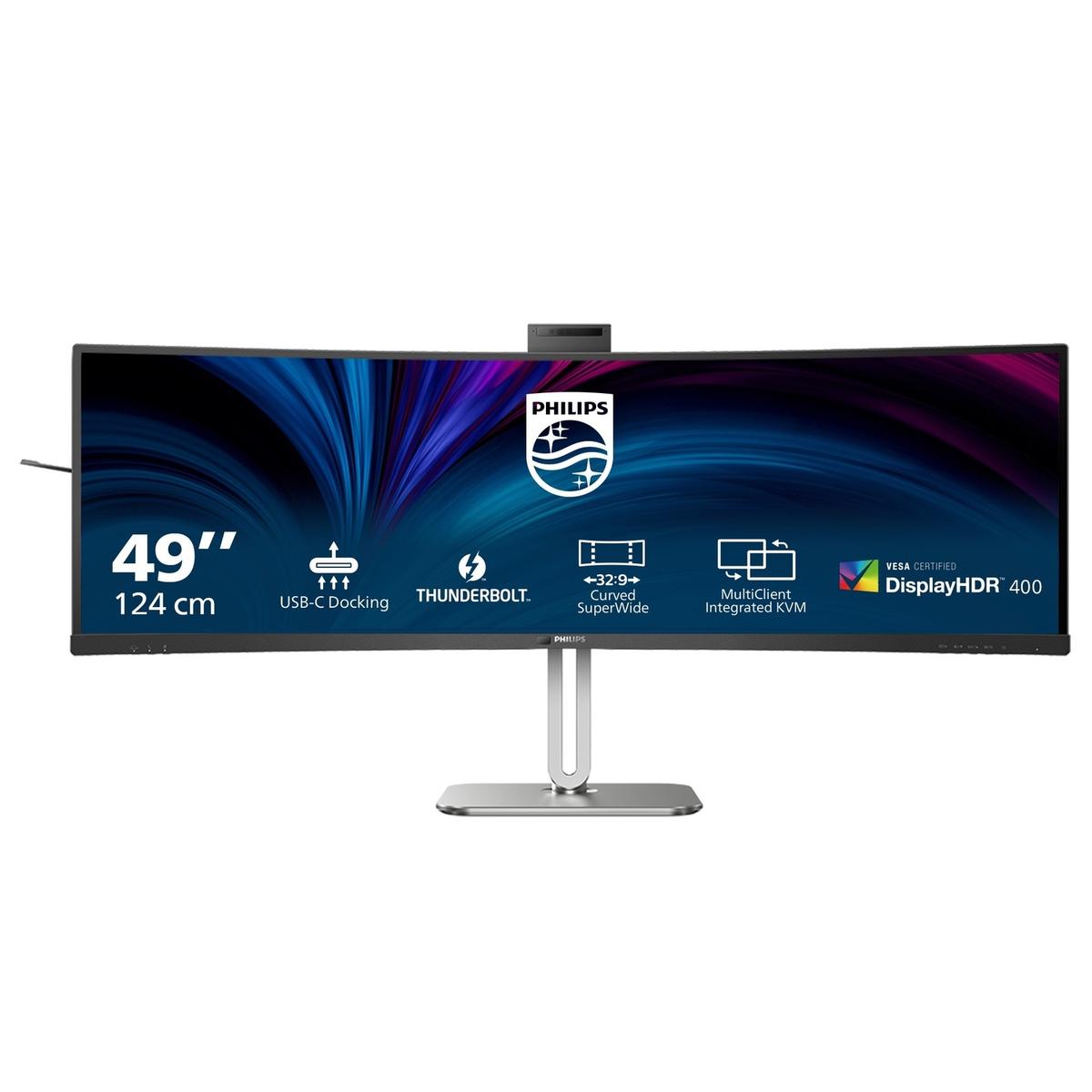 Philips 6000 Series 49B2U6903CH 49" VA Dual QHD 100Hz UltraWide Curved Thunderbolt 4 USB-C Monitor