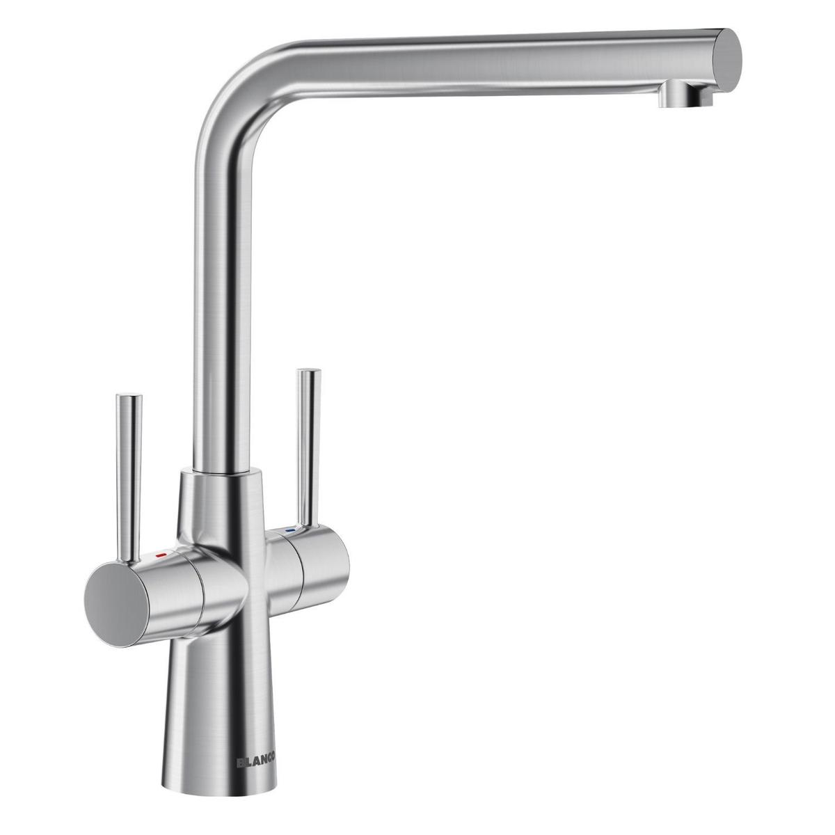 Blanco Lax Dual Lever Kitchen Mixer Tap - Steel
