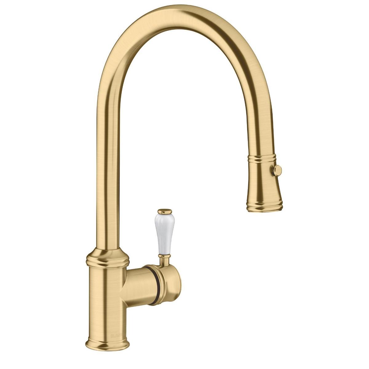 Blanco Vicus Dual Lever Kitchen Mixer Tap - Satin Gold