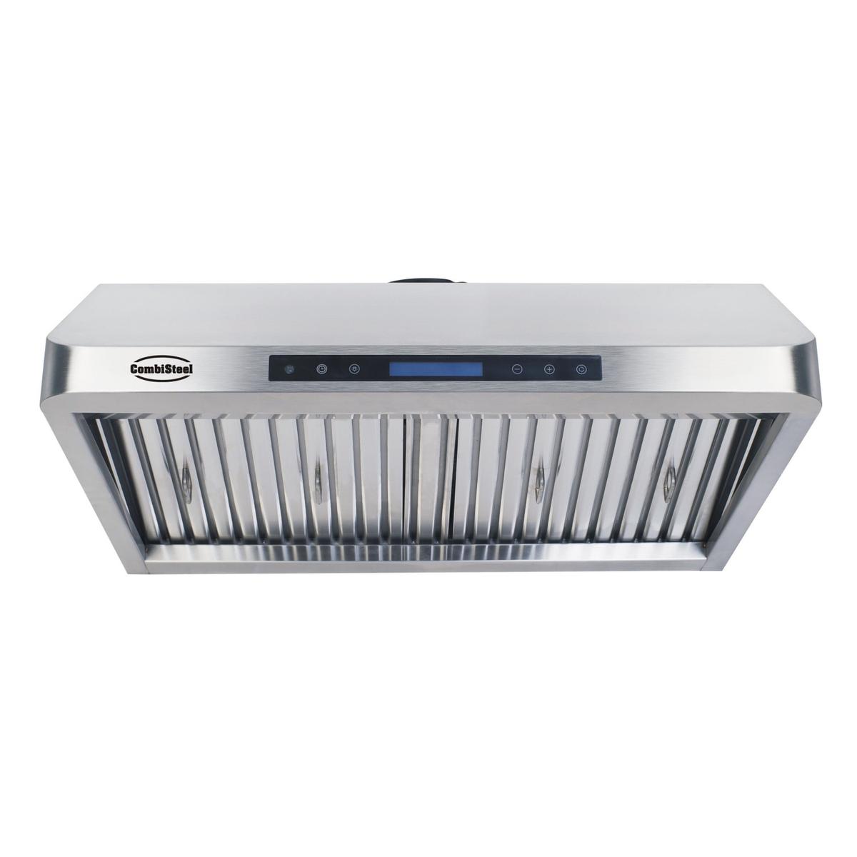 Combisteel Compact Extraction Hood with Motor Filters & LED Lights - 900mm Wide Plug In