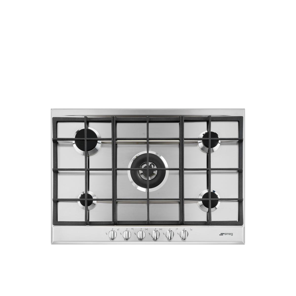 Smeg Cucina 70cm 5 Burner Gas Hob - Stainless Steel