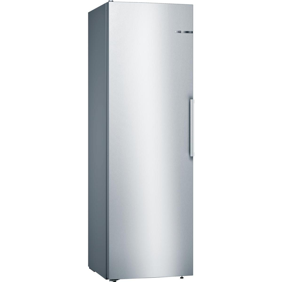 Bosch Series 4 346 Litre Upright Freestanding Fridge - Stainless Steel Look