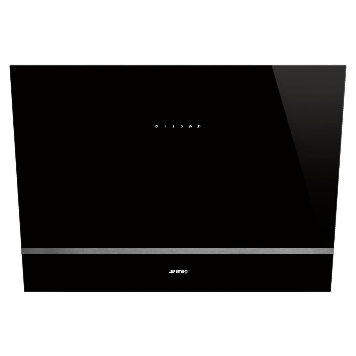 GRADE A1 - Smeg 80cm Angled Chimney Cooker Hood - Black