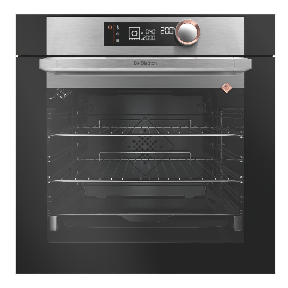 Refurbished De Dietrich DOP7340X 60cm Single Built In Electric Oven with Pyrolytic Cleaning Platinum