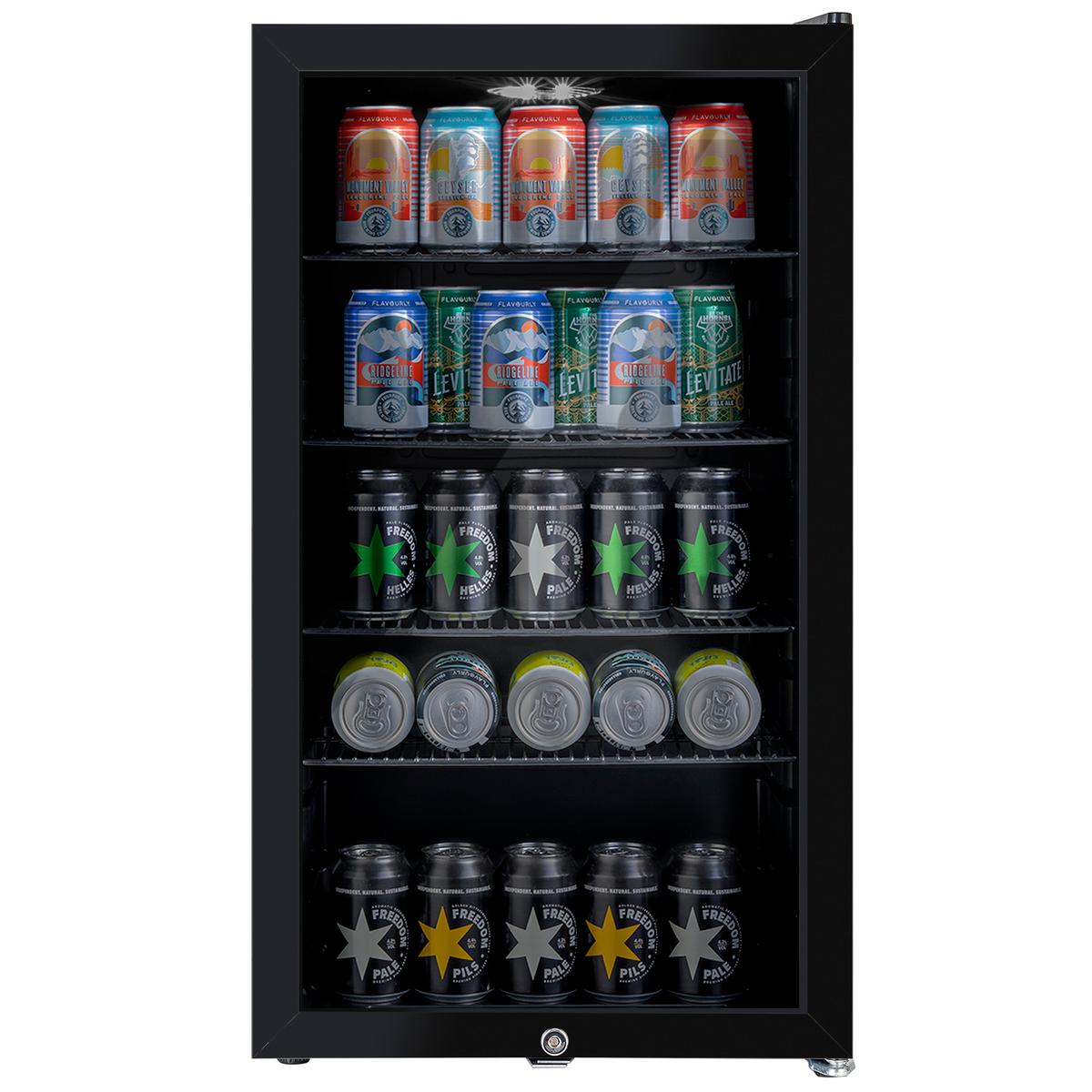 Refurbished electriQ eiQLDFVE Freestanding 98 Litre Drinks Fridge Black