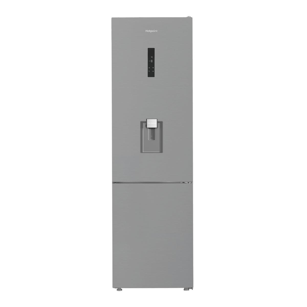 GRADE A1 - Hotpoint 355 Litre 70/30 Freestanding Fridge Freezer - Dark Inox