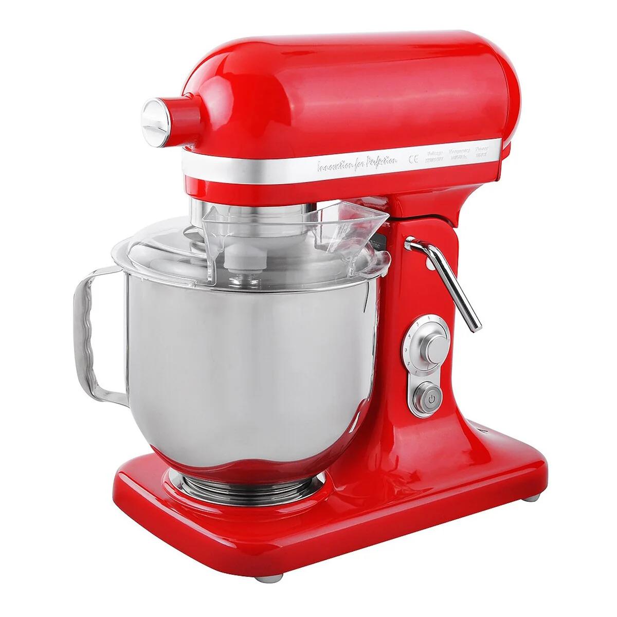 Hamoki Countertop Planetary Mixer - 7 Ltr, 11 Speeds, Red, Plug In